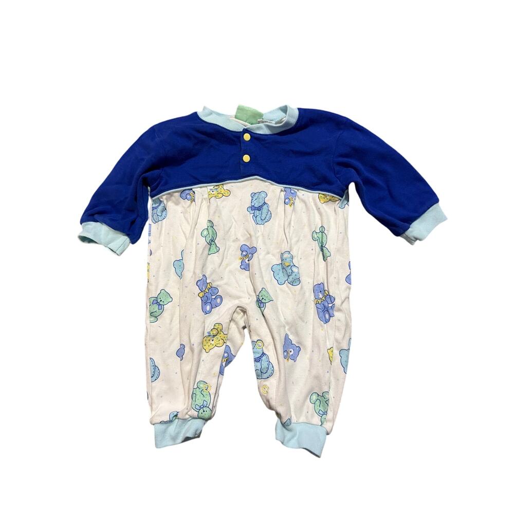 Vintage Playette One Piece Sleeper Baby Boy Size 6-9 Months